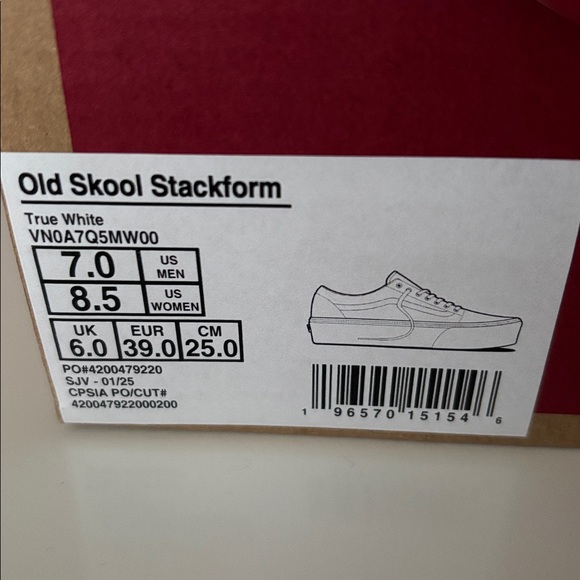 VANS Old Skool Stackform Shoes, Size 7M / 8.5W - Picture 10 of 10